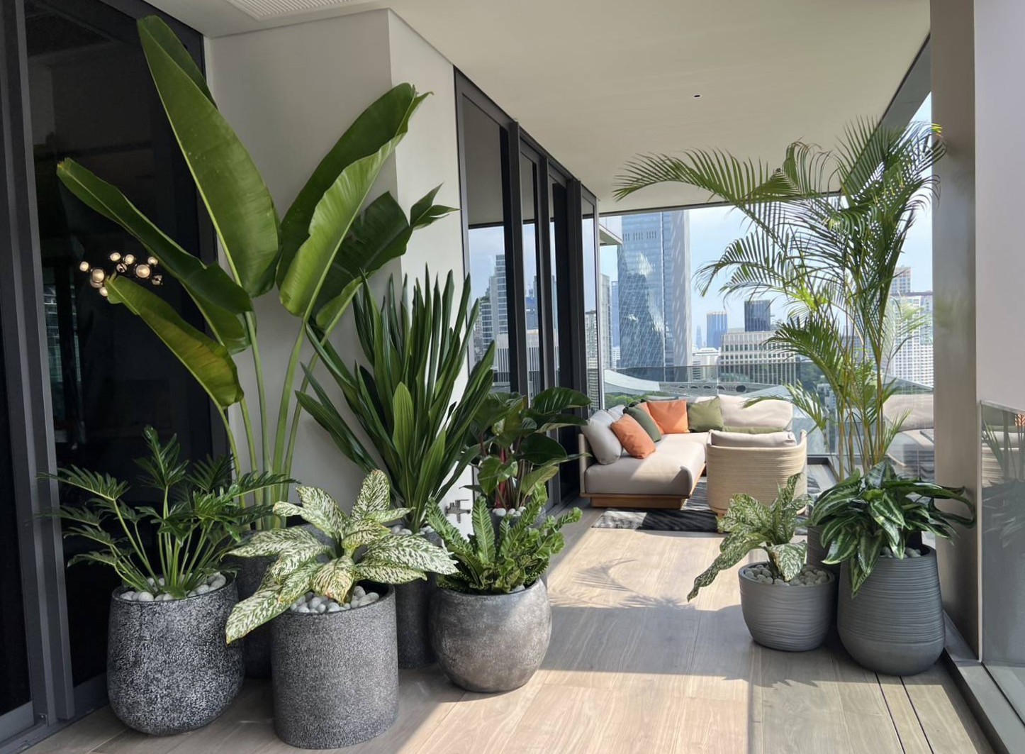 Fiberclay Pots at Aman Nai lert Bangkok